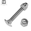 Techtanium M8 x 100/100 mm Stainless Steel A2 Carriage Bolts with Self-Locking Hex Cap Nuts, 200-Piece Set view 4