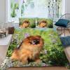 VASENA Furry Dog Kids' Bedding Set, 135 x 200 cm, 3-Piece Microfiber Set view 2