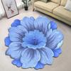 YOPOIY Soft Round Flower-Shaped Non-Slip Area Rug, Blue, 180 cm view 3