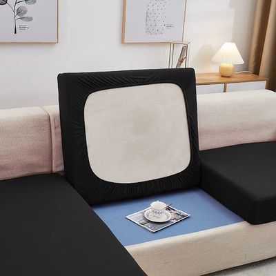 L-Shaped Stretch Sofa Seat Cushion Cover, 2-Seater, Color #37