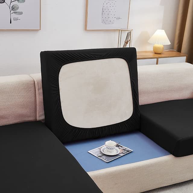 L-Shaped Stretch Sofa Seat Cushion Cover, 2-Seater, Color #37
