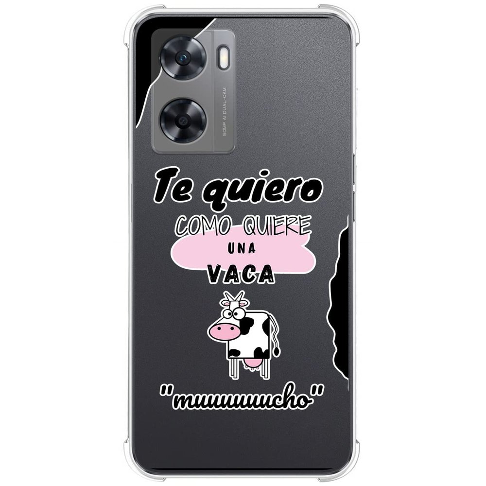 Silicone Shockproof Case for Oppo A57s, Cow Pattern Design