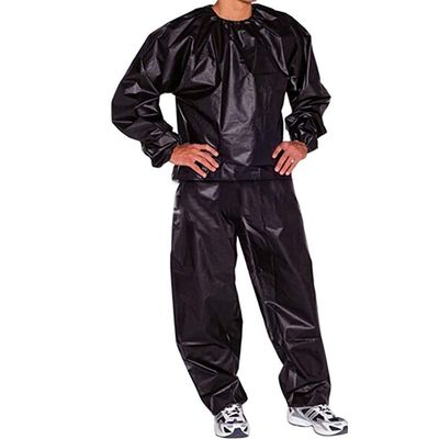 Hidyliu Sauna Suit, Full-Body PVC Training Suit, 3XL Black
