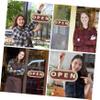 Baluue Wooden Welcome Door Sign with Unique Design, Double-Sided Hanger for Shops view 3
