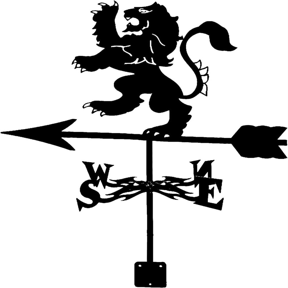 Roof-Mounted Metal Weather Vane for Outdoor Décor