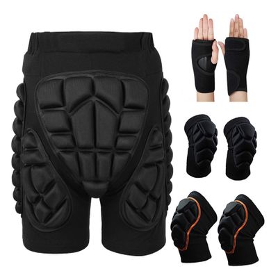LONGPING 3D-Padded Protective Shorts with Hip and Buttock EVA Pads, Heavy-Duty Gear, S–3XL (Color: B2, Size: L)