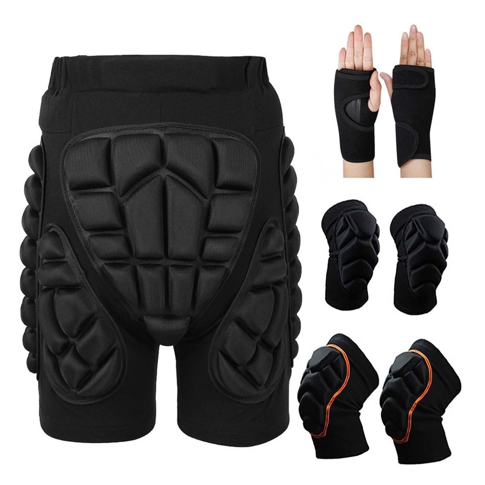 LONGPING 3D-Padded Protective Shorts with Hip and Buttock EVA Pads, Heavy-Duty Gear, S–3XL (Color: B2, Size: L)