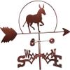 Creative Stainless Steel Weather Vane for Garden or Patio, Ski Color, Bird view 4