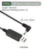 YOKIVE 2-Pack DC 5V to DC 9V USB Voltage Booster Cable, 3.5 x 1.35 mm, Black, 6W, 1A view 2
