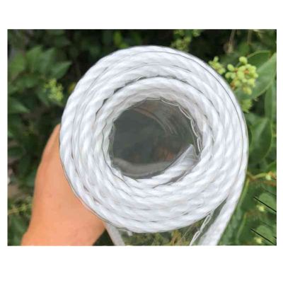 QWEASDF Waterproof Transparent PVC Tarpaulin, 365 g/m², 0.35 mm, Reinforced Corners, 2.4 x 3.5 m