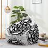 Treer Mandala Bean Bag Cover Without Filling, Dark Gray, 90 x 110 cm view 3