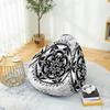 Treer Mandala Bean Bag Cover Without Filling, Dark Gray, 90 x 110 cm view 4
