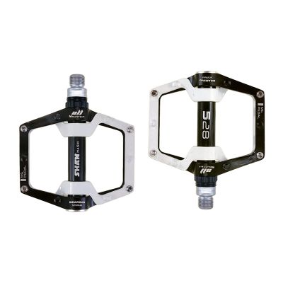 Bicycle Pedals, 2 Pieces, Magnesium MTB Road Bike Aluminum Alloy Pedals, Non-Slip Flat Platform Bike Parts, White