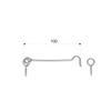 BRESKO Storm Hook for Window and Door Security, Black, 100 mm, 1 Piece view 2