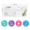 321Done 2-Pack Receipt Book, 2.75 x 6 in Pocket Size, 2-Part Carbonless, Made in the USA, Cute Handheld Duplicate Order Form for Craft Boutique Businesses, 50 Sets, White/Yellow view 2
