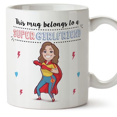 Mugffins Girlfriend Mug with Saying – English – Super Family – 11 oz / 330 ml