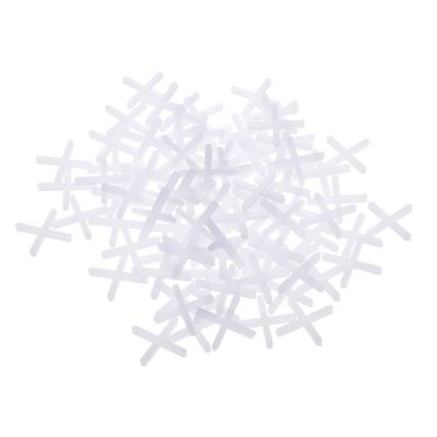 VILLFUL 10,000-Piece PE Cross-Shaped Tile Spacers for Floor Tiles, White