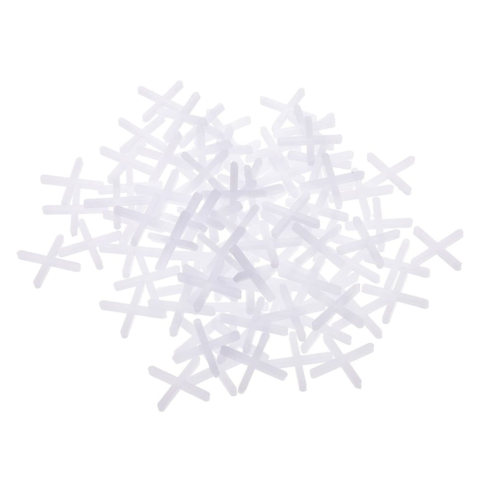 VILLFUL 10,000-Piece PE Cross-Shaped Tile Spacers for Floor Tiles, White