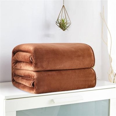 Lukery Plush Fleece Blanket, Soft Warm Couch Throw, 100 x 120 cm, Coffee