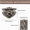 Mgoodoo Antique-Style Box Latch and Hinge Set, 2 Hinges, 1 Latch, 13 Screws view 2