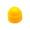 Hex Nut Dome Protective Caps, Plastic M4 M5 M6 M8 M10 M12 M14 M16 M18 M20 M22 M24 M27 M30 M33 M36 M39 M42–M6×10×13 mm, 20 pcs, Yellow view 1
