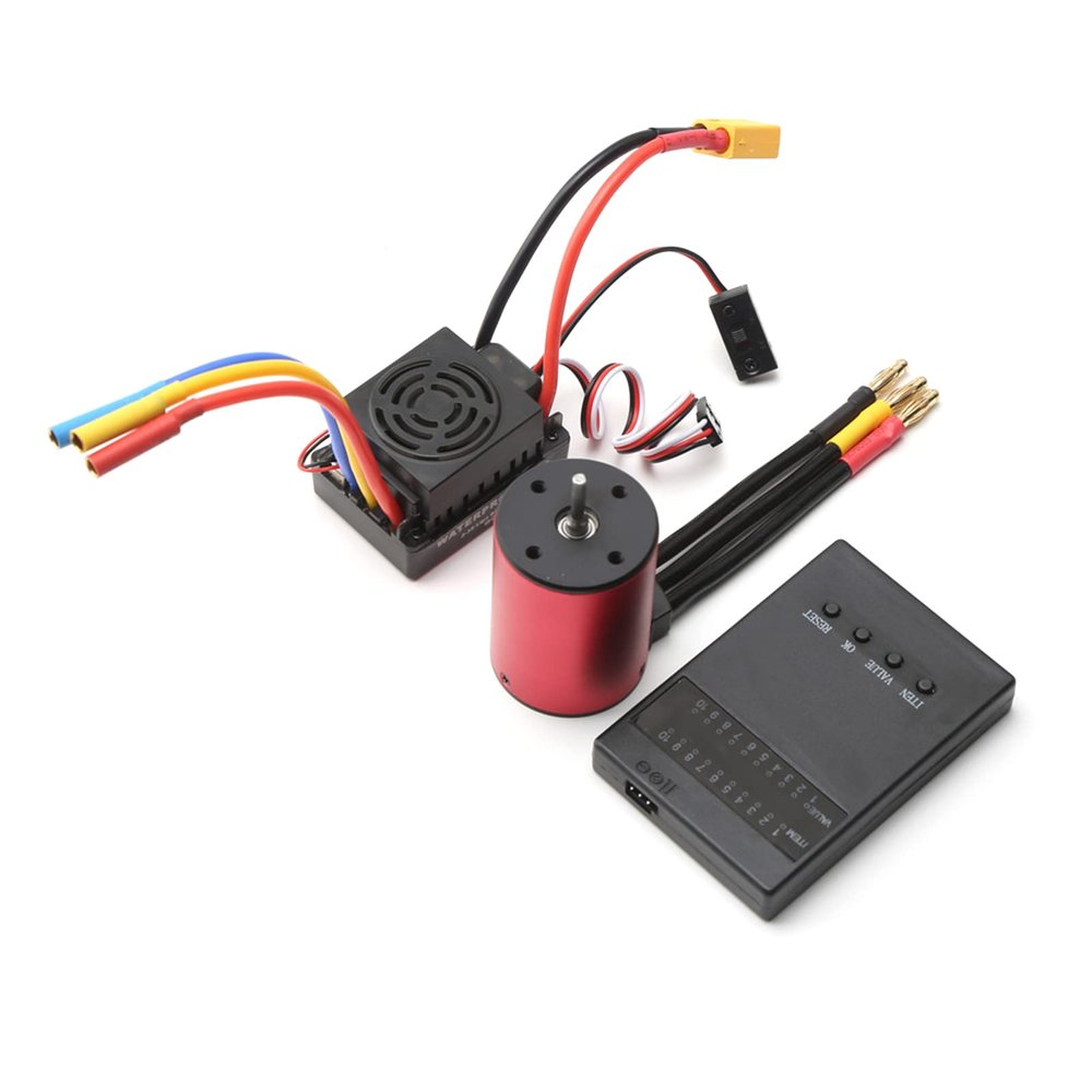 Karlak S3650 3900KV Brushless Motor with 60A ESC, XT60 Plug and Programming Card for 1/8 and 1/10 Cars