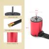 Karlak S3650 3900KV Brushless Motor with 60A ESC, XT60 Plug and Programming Card for 1/8 and 1/10 Cars view 2