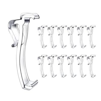 Hundnsney 2.5-Inch Blind Clips, Clear Plastic Hidden Valance Clips, 12 Pcs