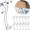 Hundnsney 2.5-Inch Blind Clips, Clear Plastic Hidden Valance Clips, 12 Pcs view 2