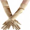 Youning Women's Long Satin Opera Gloves, Gold view 1