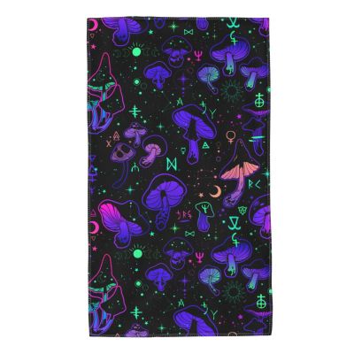 Soft Absorbent Hand Towel, Magic Fancy Mushrooms, Multipurpose Fingertip Towel, 27.5 x 16 in