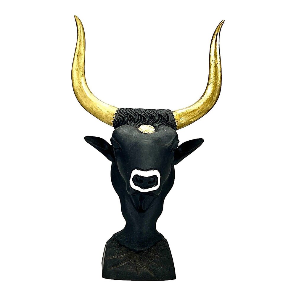 Minotaur Bull Head, Minoan Knossos Greek Statue Replica
