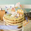 Papierdrachen Pastel Cake Topper Set, 19-Piece School Celebration Cake Decorations view 3