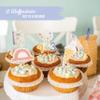 Papierdrachen Pastel Cake Topper Set, 19-Piece School Celebration Cake Decorations view 4