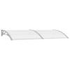 Gecheer Door Canopy, Lean-To Awning, Gray and Transparent, 240 x 80 cm, Polycarbonate view 1