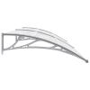 Gecheer Door Canopy, Lean-To Awning, Gray and Transparent, 240 x 80 cm, Polycarbonate view 3