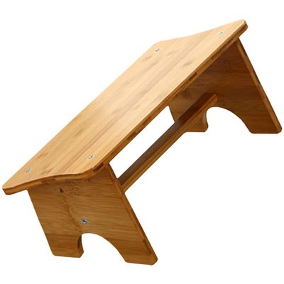 Non-Slip Wooden Footstool for Feet and Knees at Your Desk