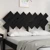 Chusui Bed Headboard, Black, 141 x 3 x 80.5 cm, Solid Pine Wood view 3