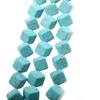 Perlin Turquoise Gemstone Beads, 10 mm Diagonally Drilled Cubes, Natural Stone Bead Strand, 30 Pieces view 1
