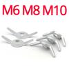M6 M8 M10 Hand-Tightening Wing Nut, Cabinet and Drawer Hardware, M6, 100 Pieces view 3