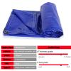 AMXFS PVC Reinforced Tarp 2 x 4.2 m, 500 g/m, Waterproof, Blue view 2