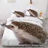 BUMIYA 3D Hedgehog Duvet Cover Set, 200 x 200 cm, 100% Microfiber, with 2 Pillowcases view 1