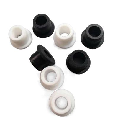 WALNUTS 5–28 mm Round Hollow Silicone Rubber Grommet, Black, 12 mm (7.5 mm Bore), 10-Pack