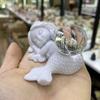 HXSCOO Mini Cute Resin Statue Crystal Ball Base, White (Ball Not Included) view 3