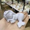 HXSCOO Mini Cute Resin Statue Crystal Ball Base, White (Ball Not Included) view 4
