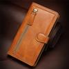 GANYUU Wallet Case for iPhone 13 Mini/13/13 Pro/13 Pro Max, PU Leather Zipper Flip Wallet Case with Wireless Charging Support and Camera Protection, Orange, 13 Mini 5.4-Inch view 2