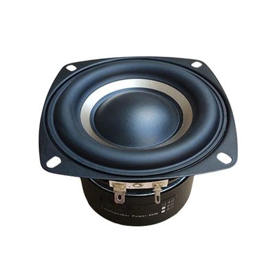 100W 4-Inch Subwoofer Speaker, 4-Ohm/8-Ohm, 4-Layer Voice Coil, for Car Audio, Home Theater, and DIY (Size: 4-Ohm Circular)