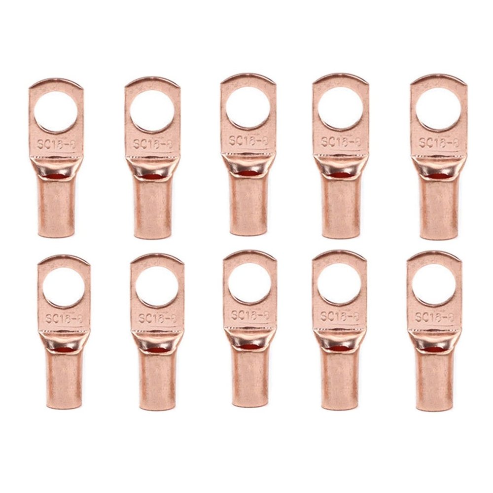 VOREAL Copper Ring Lug Wire Connectors, SC16-8, 100 Pieces