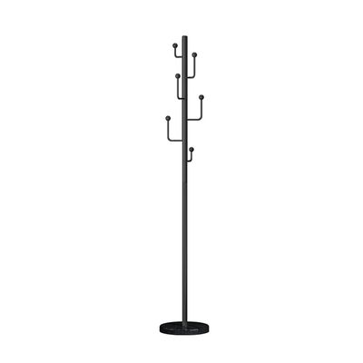 Freestanding Single-Pole Metal Coat Rack for Entryways