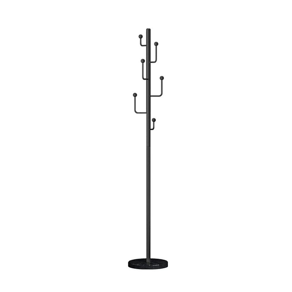 Freestanding Single-Pole Metal Coat Rack for Entryways